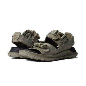 Ecco Men's Exowrap Off-Road Leather Sandal Adjustable Buckle Straps Vetiver 44